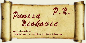 Puniša Mioković vizit kartica